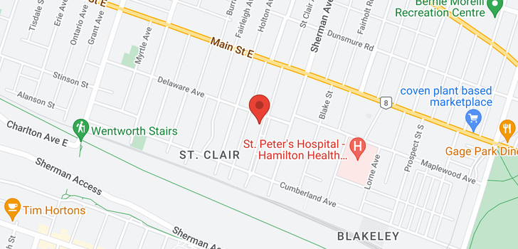map of 174 ST. CLAIR Boulevard